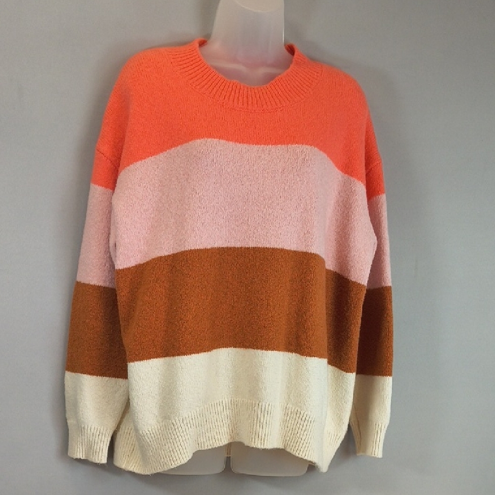 Old Navy striped crew neck sweater Women's Size XL